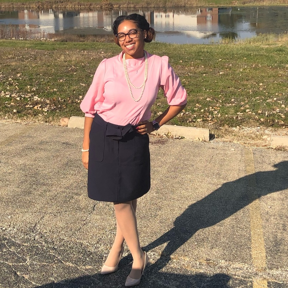 Navy Blue Skirt- It Was Too Big For Me In This Pic - image 2